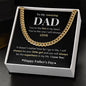 To My Amazing Dad| You're the Fire in My Heart | Cuban Link Chain