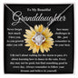 To My Beautiful Granddaughter | Always Remember to Follow Your Dreams| Necklace