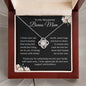 To My Wonderful Bonus Mom| Love Knot Necklace
