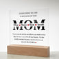 To My Mom| You Are The World| Square Acrylic Plaque!
