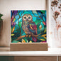 Mystic Owl Stained Glass Acrylic Plaque