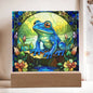 Frog Stained Glass Acrylic Plaque