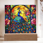 Peacock Stained Glass Acrylic Plaque