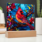 Cardenal Stained Glass Acrylic Plaque