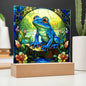 Frog Stained Glass Acrylic Plaque