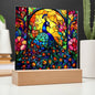 Peacock Stained Glass Acrylic Plaque