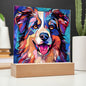 Dog Stained Glass Acrylic Plaque