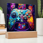 Gaming Controller Stained Glass Acrylic Plaque