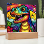 Dinosaur Stained Glass Acrylic Plaque
