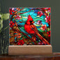Cardinal Stained Glass Acrylic-Plaque