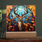 Deer Stained Glass Acrylic Plaque