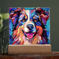 Dog Stained Glass Acrylic Plaque