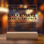 To My Grandma | You Are the World | Square Acrylic Plaque