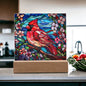 Stained Glass Acrylic Plaque Cardinal -Night Light
