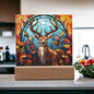 Deer Stained Glass Acrylic Plaque