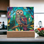 Mystic Owl Stained Glass Acrylic Plaque
