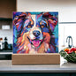 Dog Stained Glass Acrylic Plaque