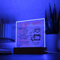 Personalized Acrylic Night Lamp | You are my Sunshine.