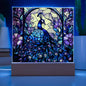 Peacock Stained Glass Acrylic Plaque