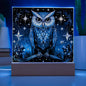 Mystic Owl Stained Glass Acrylic Plaque