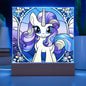 Colorful Unicorn Stained Glass Acrylic PLaque