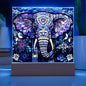Elephant Stained Glass Acrylic Plaque