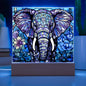 Elephant- Stained Glass Acrylic Plaque