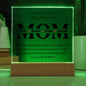 To My Mom| You Are The World| Square Acrylic Plaque!