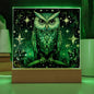 Mystic Owl Stained Glass Acrylic Plaque