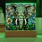 Elephant- Stained Glass Acrylic Plaque