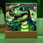Dinosaur Stained Glass Acrylic Plaque