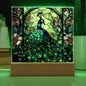 Peacock Stained Glass Acrylic Plaque