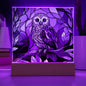 Mystic Owl Stained Glass Acrylic Plaque