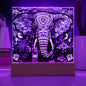 Elephant Stained Glass Acrylic Plaque
