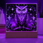 Mystic Owl Stained Glass Acrylic Plaque