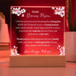 Bonus Mom Acrylic Plaque | Mother's in Law Gift
