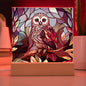 Mystic Owl Stained Glass Acrylic Plaque