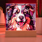 Dog Stained Glass Acrylic Plaque