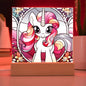 Colorful Unicorn Stained Glass Acrylic PLaque