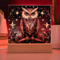 Mystic Owl Stained Glass Acrylic Plaque