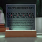 To My Grandma | You Are the World | Square Acrylic Plaque