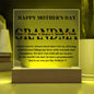 To My Grandma | You Are the World | Square Acrylic Plaque