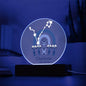 Personalized  Pisces Astrology Night Light | Acrylic Lamp--