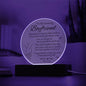 Personalized Valentine's Couple Night Lamp- Circle Acrylic