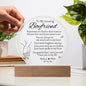 Personalized Valentine's Couple Night Lamp- Circle Acrylic
