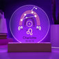 Personalized Leo Astrology Night Light | Acrylic Lamp--