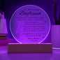 Personalized Valentine's Couple Night Lamp- Circle Acrylic