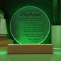 Personalized Valentine's Couple Night Lamp- Circle Acrylic