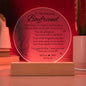 Personalized Valentine's Couple Night Lamp- Circle Acrylic