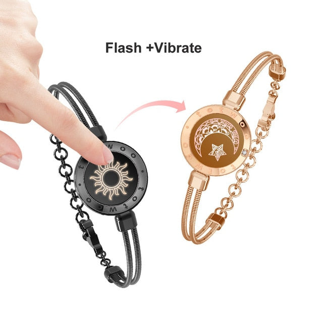 Long Distance Touch Light Up & Vibrate Bracelets - Long Distance Relationship Gifts